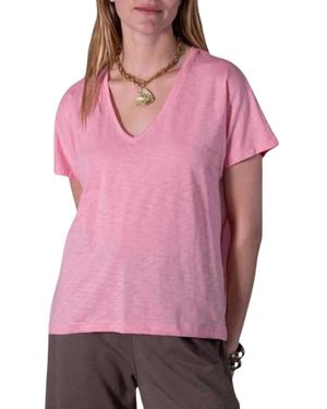 ANONYM APPAREL Tops ,Roze ,Katoen Esmée V-Neck T-Shirt
