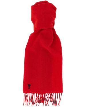 Ami Paris Winter Scarves - Rosso