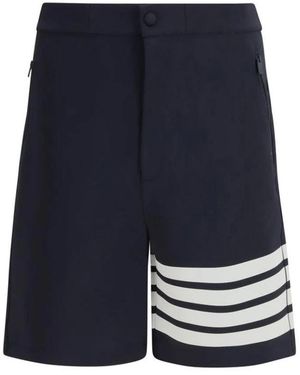 Thom Browne Viscose Bermuda Shorts - Blauw