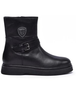 Blauer Ankle Boots - Blauw