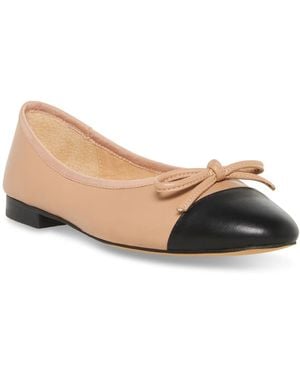 Steve Madden Leren Ballerina's - Naturel