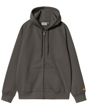 Carhartt Hoodies & Sweatvesten ,Grijs ,Katoen Hooded Chase Jacket