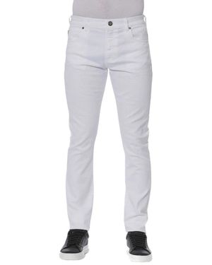 Trussardi Elegante weiße baumwollmischungsjeans - Grau