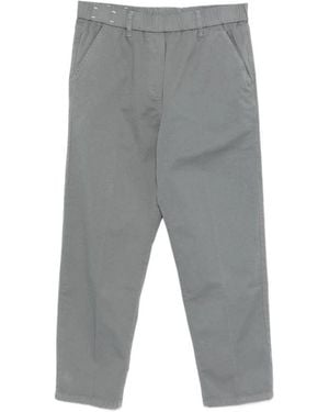 Alysi Cropped Trousers - Grey