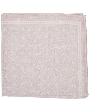 Eleventy Gemustertes Einstecktuch - Pink