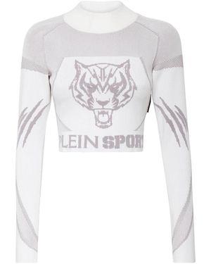 Philipp Plein Long Sleeve Training Tops - Blanco