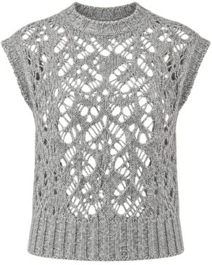 Max Mara Round-Neck Knitwear - Gris