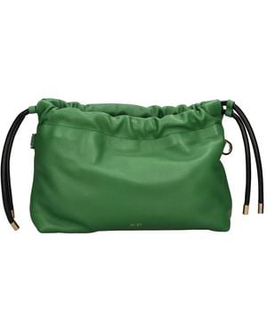 N°21 Leren Bucket Bag - Groen