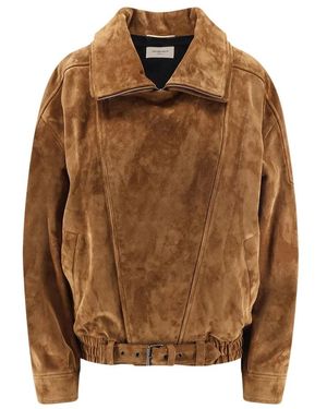 Saint Laurent Bomberjack Van Vintage Splitleder - Bruin