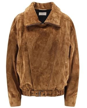 Saint Laurent Leather Jackets - Brown