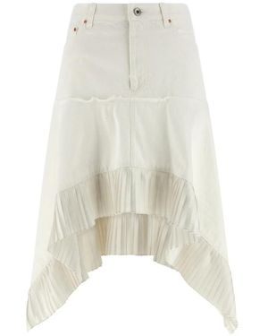 Sacai Rokken ,Wit ,Midi Skirts