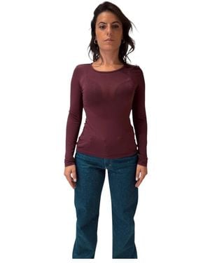 Please Long Sleeve Tops - Red