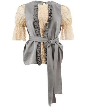 Lardini Zijde-Linnen Blouse - Meerkleurig