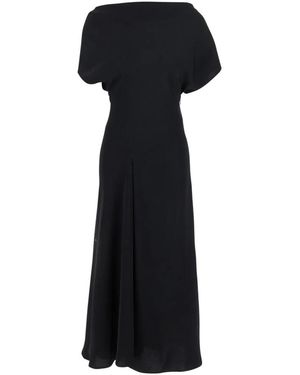 Plain Maxi Kleider - Schwarz