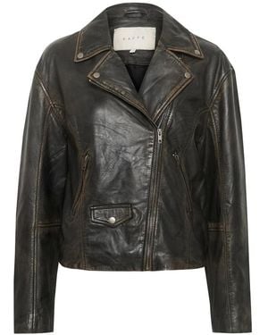 Kaffe Leather Jackets - Black