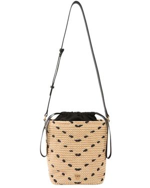 Pinko Tassen ,Katoen Bucket Mini Chevron - Metallic