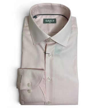 fakts 1397 Slim Fit Busy Shirt - Grau