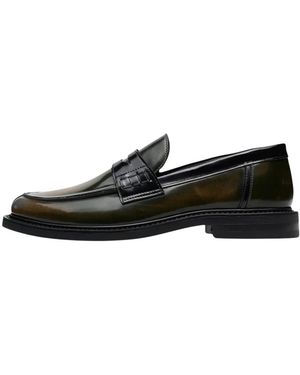 Filling Pieces Loafer Brushed Charcoal - Schwarz