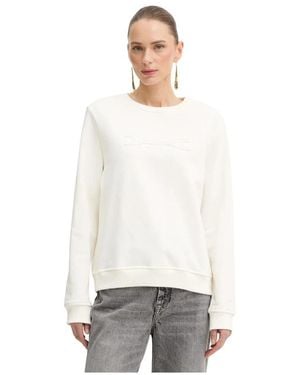 Elisabetta Franchi Hoodies & Sweatvesten ,Wit ,Katoen Katoenen Sweater