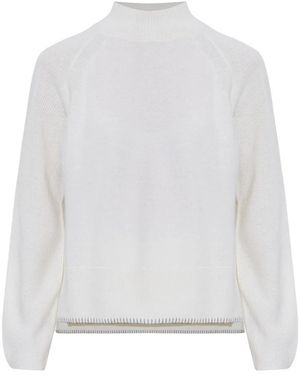 Bogner Truien & Vesten ,Wol Wol Trui Met Coltrui 'Lena' - Wit