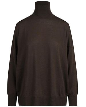 Jucca Truien & Vesten ,Bruin ,Wol Coltrui Trui - Zwart