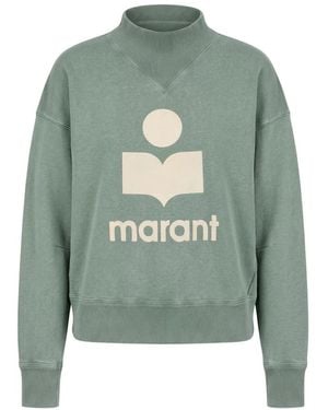 Isabel Marant Hoodies & Sweatvesten ,Groen ,Katoen Moby Sweatshirt