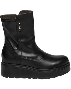 Nero Giardini Schoenen ,Zwart ,Leer Guanto Enkellaars