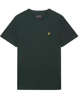 Lyle & Scott Tops ,Groen ,Katoen Basic T-Shirt