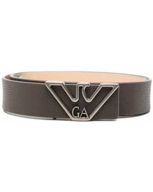 Emporio Armani Gürtel Mit Logo-Plakette - Grau