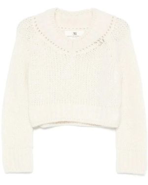 Ermanno Scervino V-Neck Knitwear - White