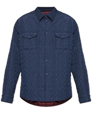 Etro Gewatteerde Jas - Blauw