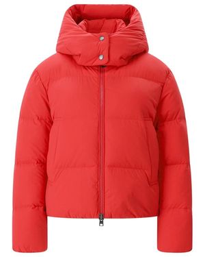 Woolrich Jassen ,Rood ,Leer Donsjack