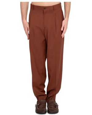 Costumein Straight Trousers - Red