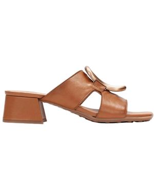 Hispanitas Heeled Mules - Marrone