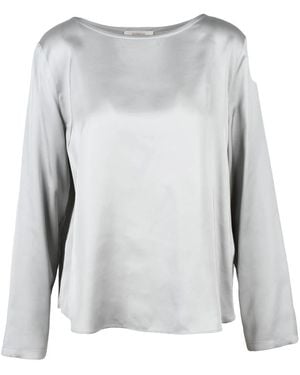 Slowear Tops ,Grijs ,Satijn Satijnen Blouse