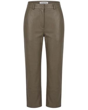 Frankie Shop Leather Trousers - Natural