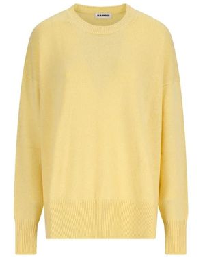 Jil Sander Strickpullover Mit Rundhalsausschnitt - Gelb