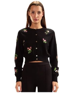 Cynthia Rowley Truien & Vesten ,Zwart ,Forget Me Not Cardigan