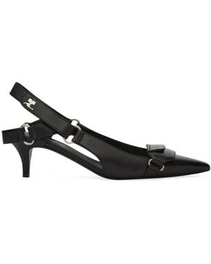 Courreges Court Shoes - Black