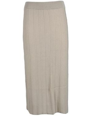 Max Mara Falda De Lana De Ocio, Mujer, Talla - Gris