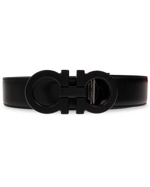 Ferragamo Accessoires ,Zwart ,Leer Double Adjus Riem