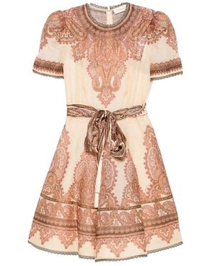 Zimmermann Kleedjes ,Polyester Ascent Picnic Mini Jurk - Roze