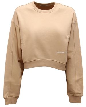 hinnominate Felpa Wo Cropped Sweatshirt - Naturel