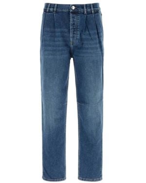 Brunello Cucinelli Jeans ,Blauw ,Denim Denim Broek