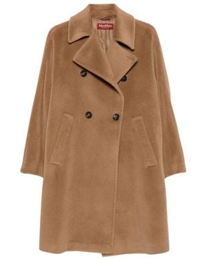 Max Mara Double-Breasted Coats - Marrón