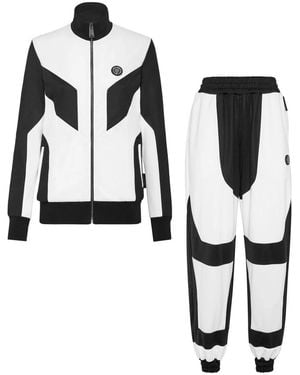 Philipp Plein Jogging Set: Zip-Up Jacket &Amp; Pants Statement - Zwart