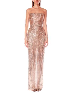 Bronx and Banco Kleedjes ,Roze ,Pailletten Dahlia Maxi Jurk
