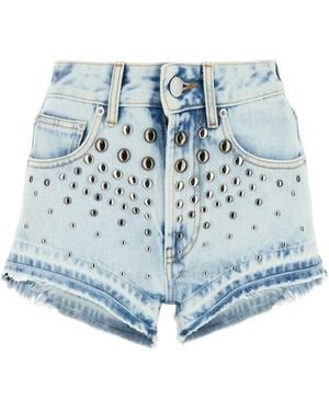 Alessandra Rich Denim Shorts - Blauw