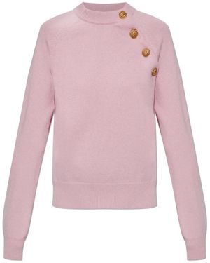 Balmain Rundhals-Pullover - Pink
