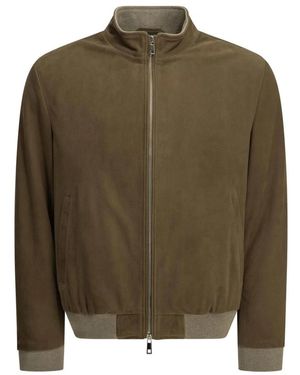 Altum Wildleder Bomberjacke - Grün